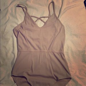 Cynthia Rowley nude pink bodysuit